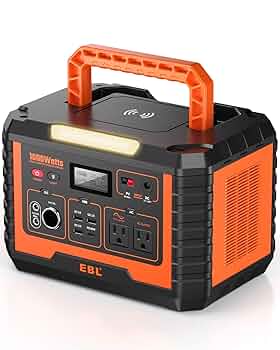新品 EBLポータブル電源1000W932.4Wh/42Ahポータブルバッテリー Amazon.co.jp: ポータブル電源 大容量 1000W 932.4Wh/42Ah EBL